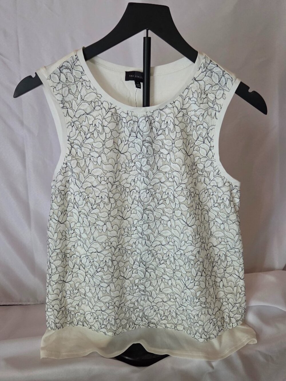 The Limited Lace Overlay Sleeveless Top | Size Small | NWT